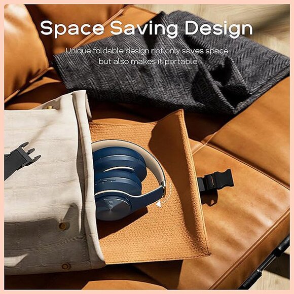 Bluetooth Headphones Over Ear, 90 Hours Playtime Wireless Headphones Navy Blue - Picture 6 of 8